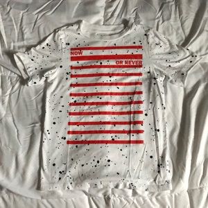 Now or Never splatter tee